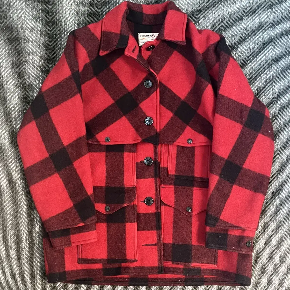 Pilson Double Mackinaw Cruiser Wool Jacket Buffalo Check