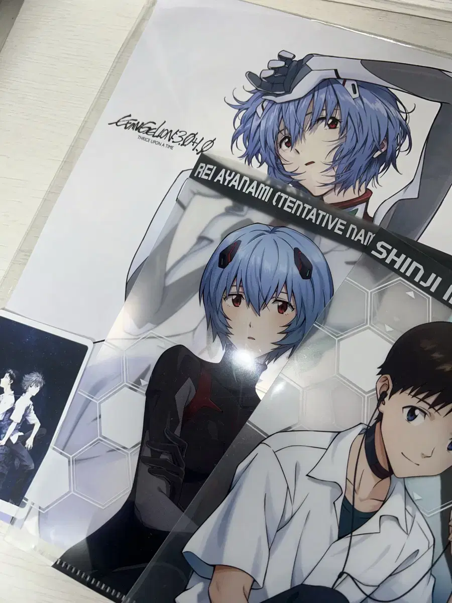 Evangelion Theatrical Edition pre-order benefit + Gacha Mini Clearfile