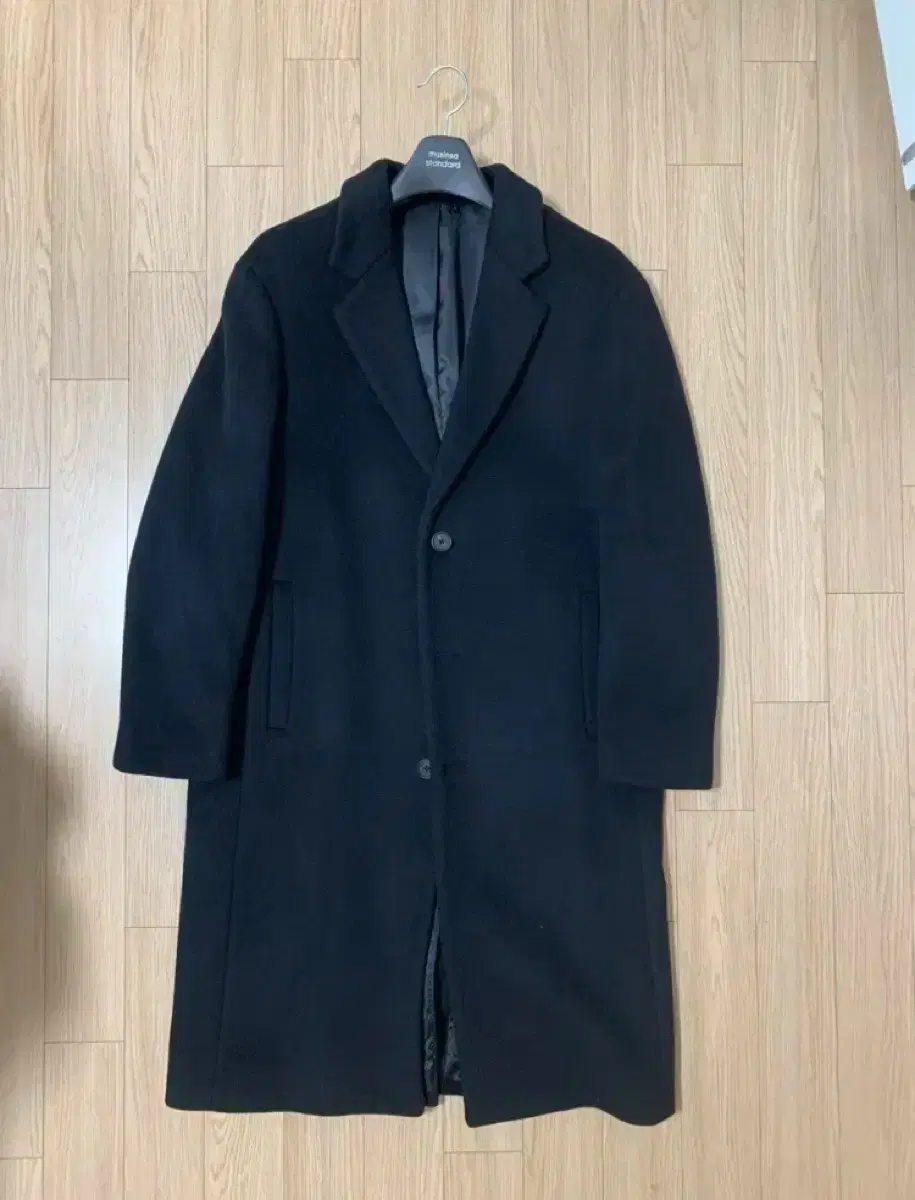 [L] Gentleman's Standard Cashmere Blend Single Coat Black