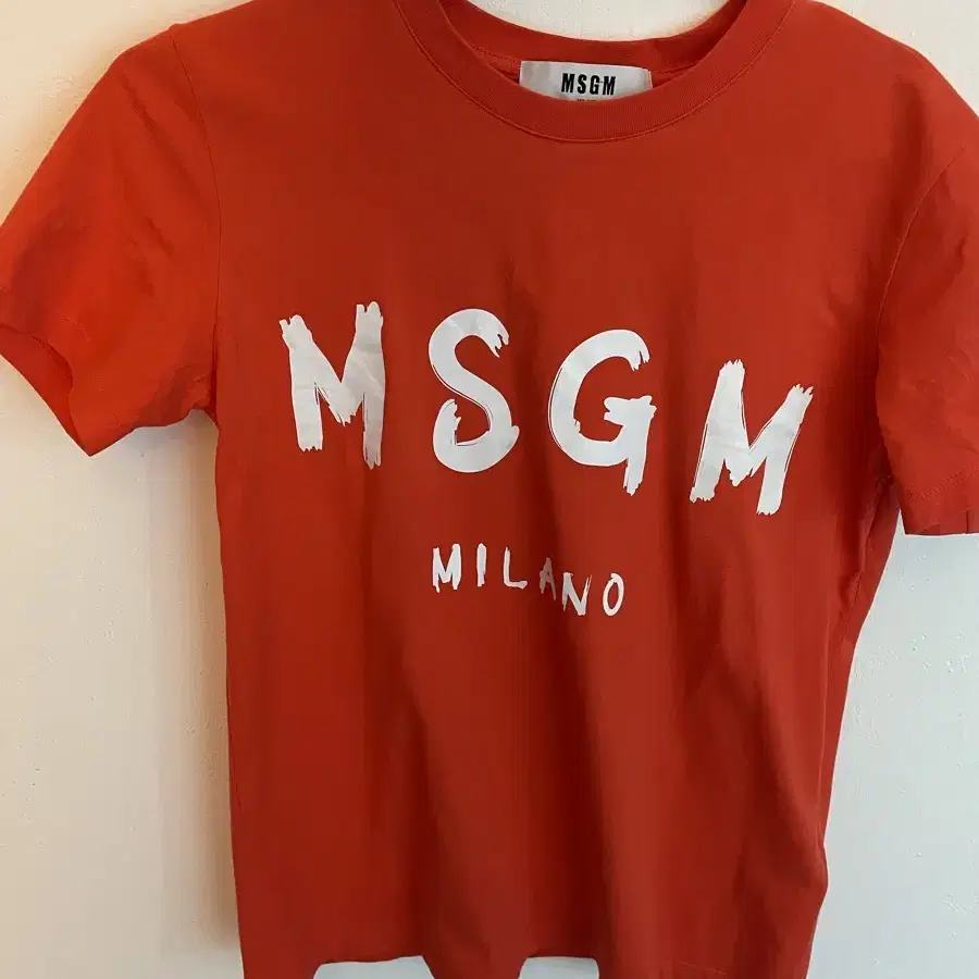 MSGM 티셔츠 (여성용, 오렌지)