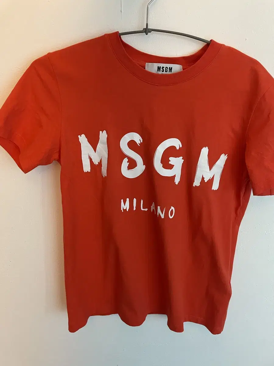 MSGM 티셔츠 (여성용, 오렌지)