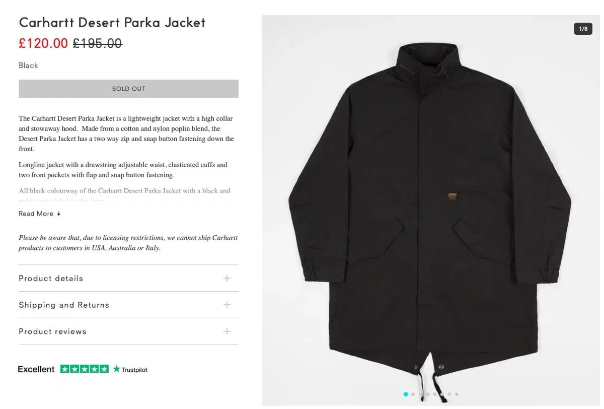 Calhart Desert Parka Coat Jacket