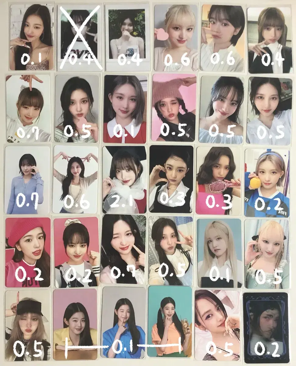 ive photocard ahn yujin gaeul lay jang wonyoung liz leeseo