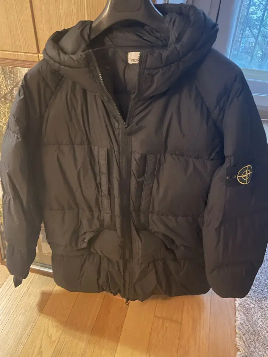 23FW Stone Island Wapen Logo Crinkle Lab Hoodie Men's