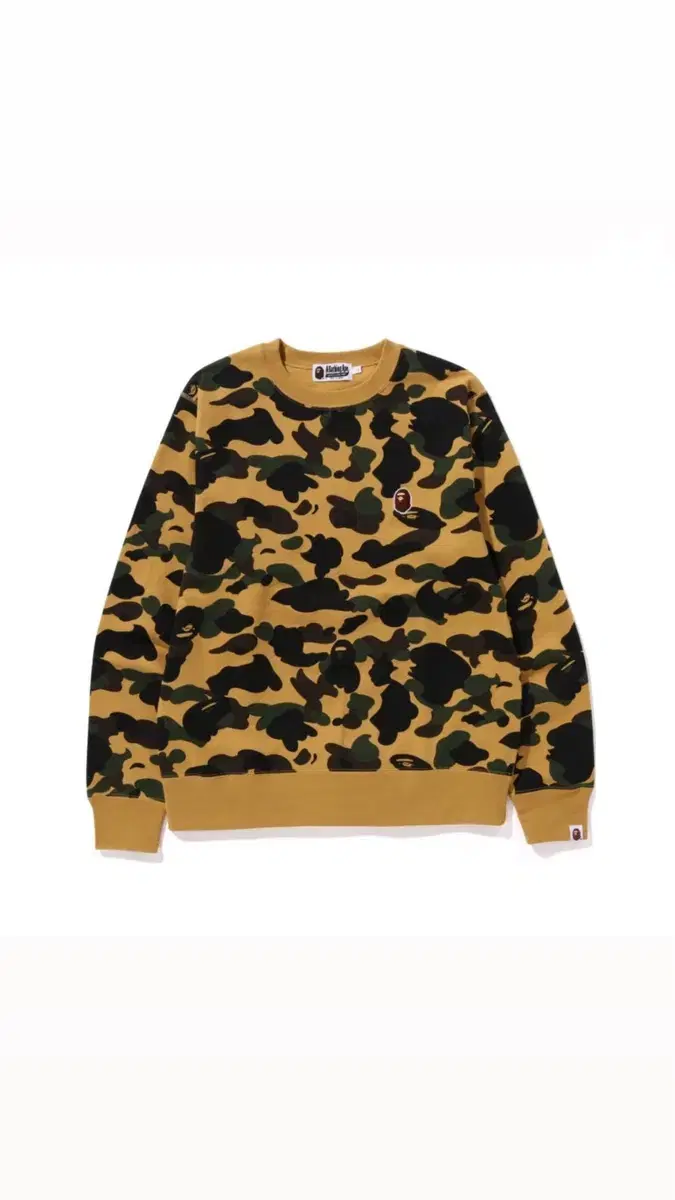 베이프 1ST CAMO ONE POINT CREWNECK 맨투맨 새상품