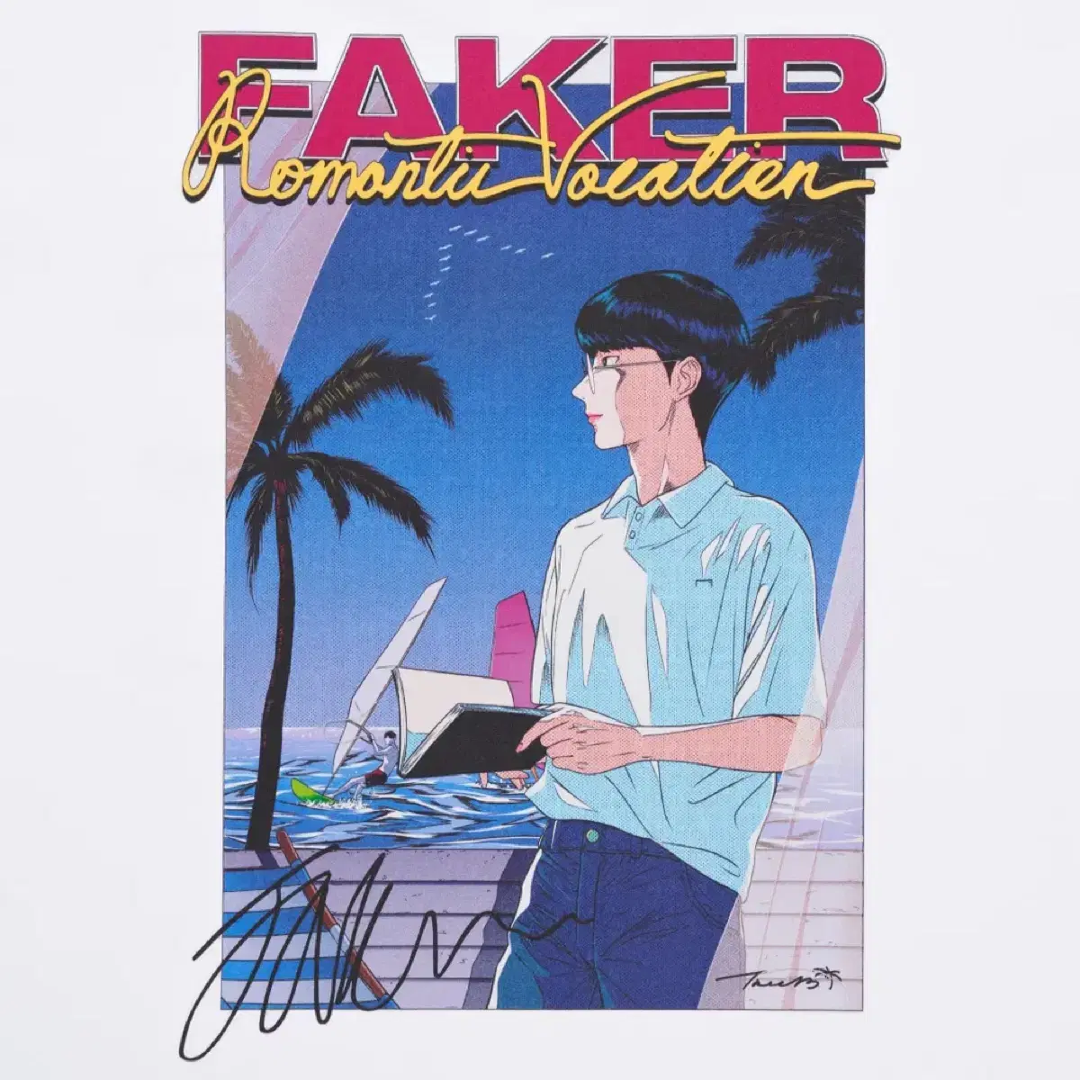 TeeOne ROMANTIC VACATION Fei Faker T-Shirt (+ Fei Faker Postcard)