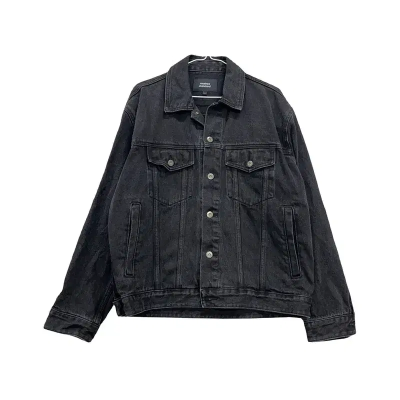 Unisex Standard Washed Black Denim Tucker Jacket 100 K06199