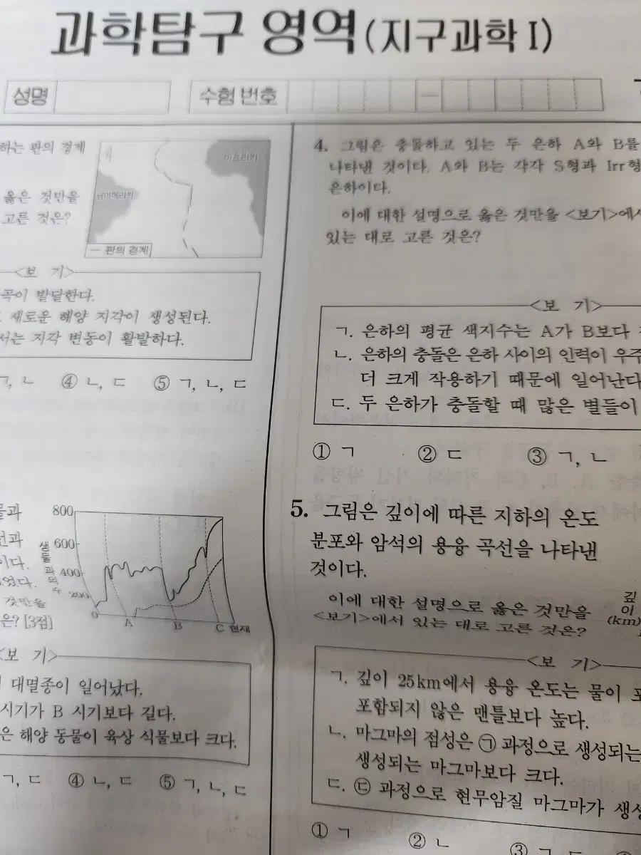 (회당 3000원) 2025 지구과학1 핫식스 6회분