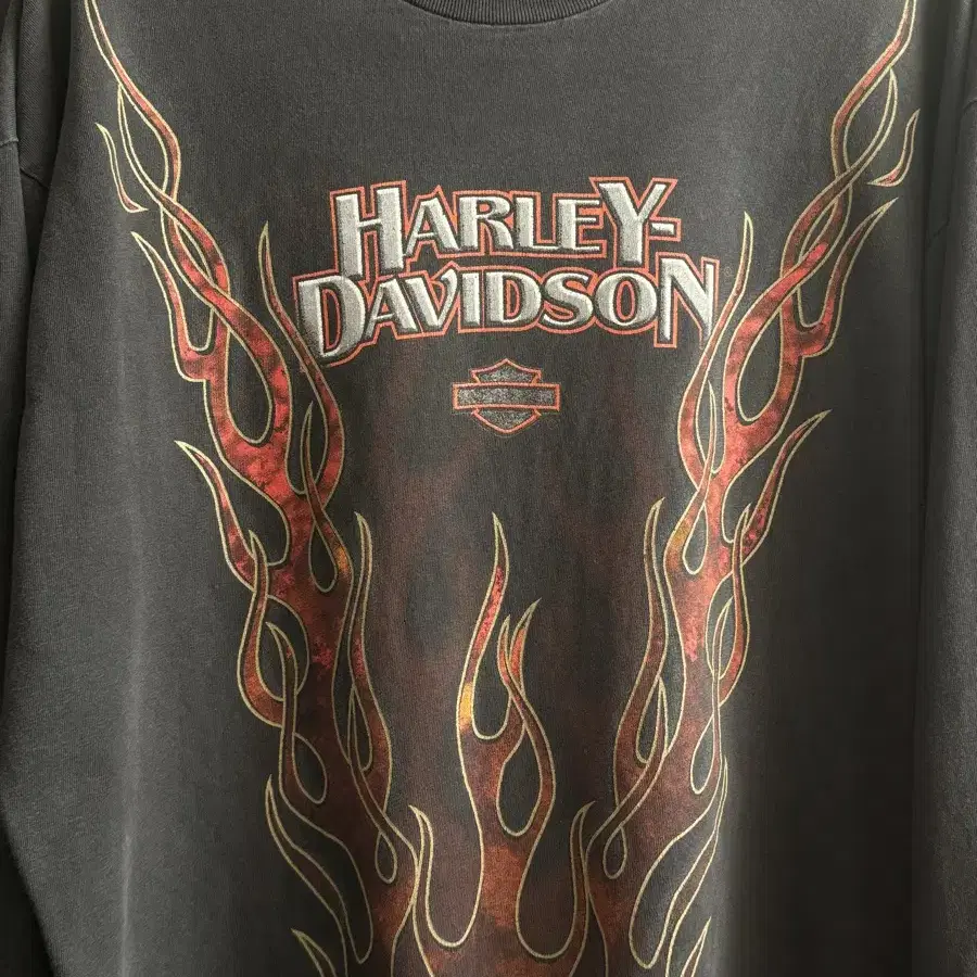 빈티지 90s Harley davidson 할리데이비슨 플레임 롱 슬리브