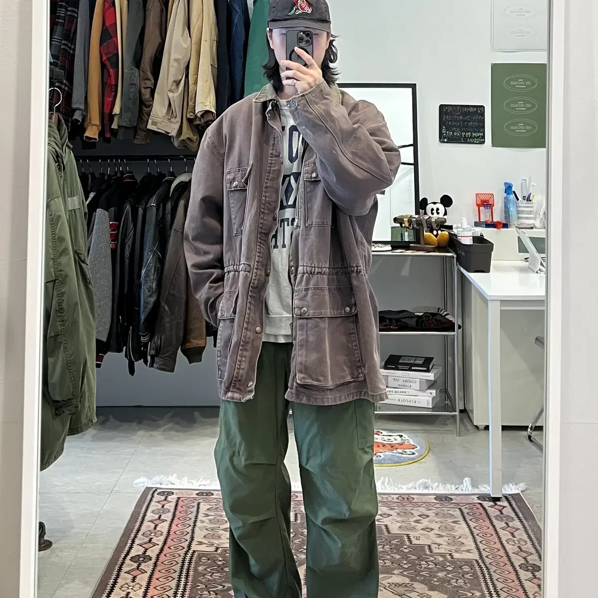 90s Carhartt 칼하트 블랭킷 덕 캔버스 워크 자켓