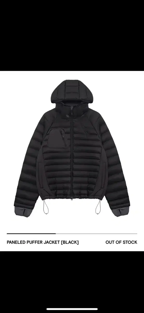 San San Gear Paneled Puffer Jacket 2 sizes 24FW [BLACK]