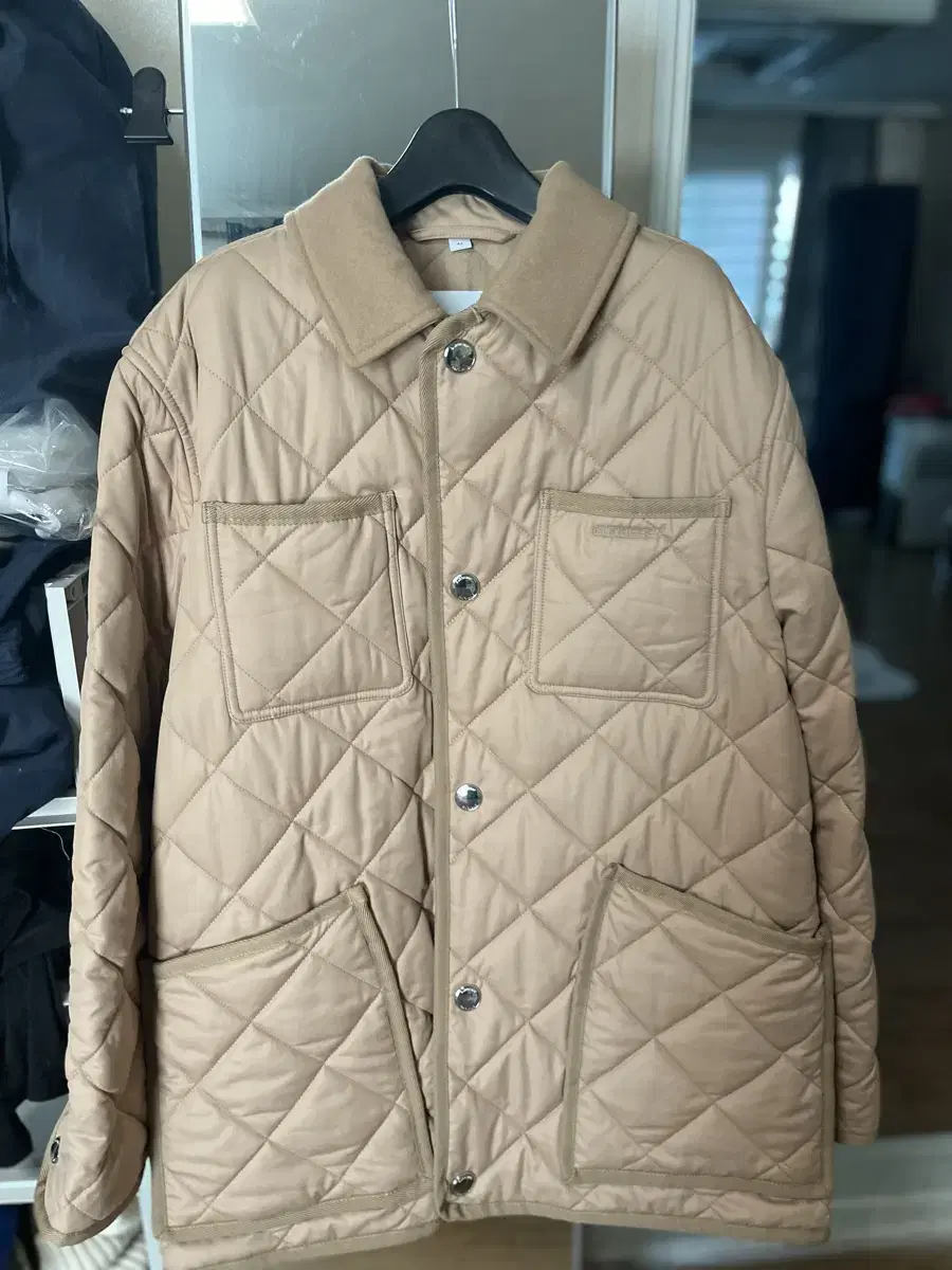 Burberry HATHERTON Men's Diamond-quilted Jacket 46