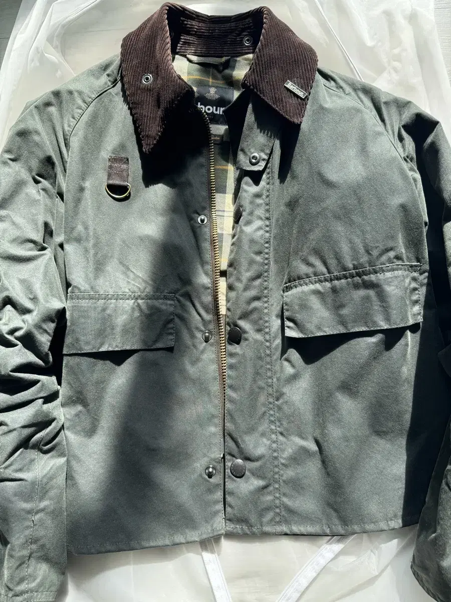 Barbour Space Wax Jacket 00L (105) Khaki