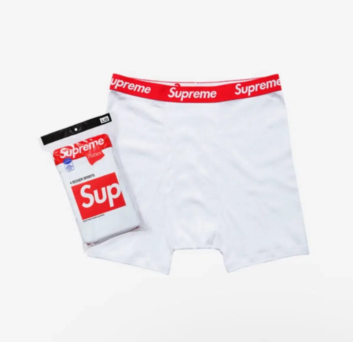 Supreme 슈프림 헤인즈 박서 브리프 화이트