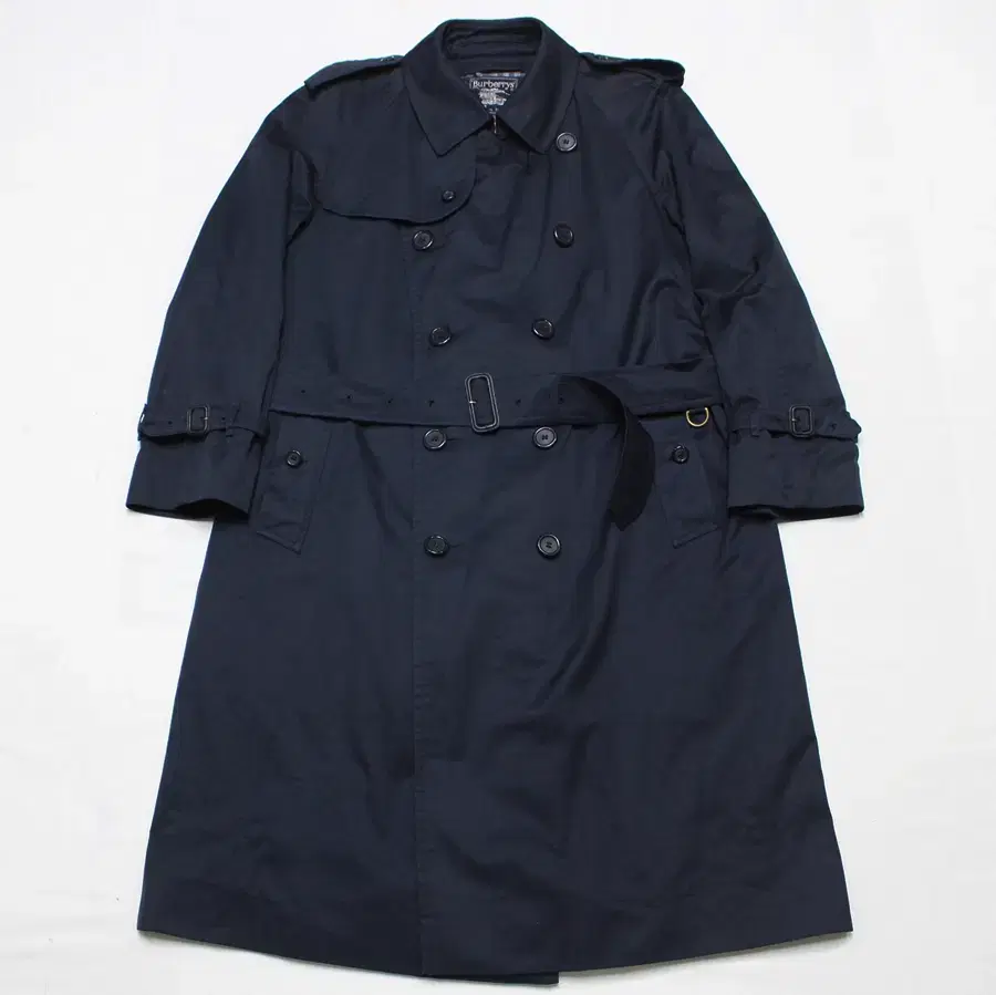 Genuine Burberry Men's 105 Spring and Autumn Belted Double Coat Very Good