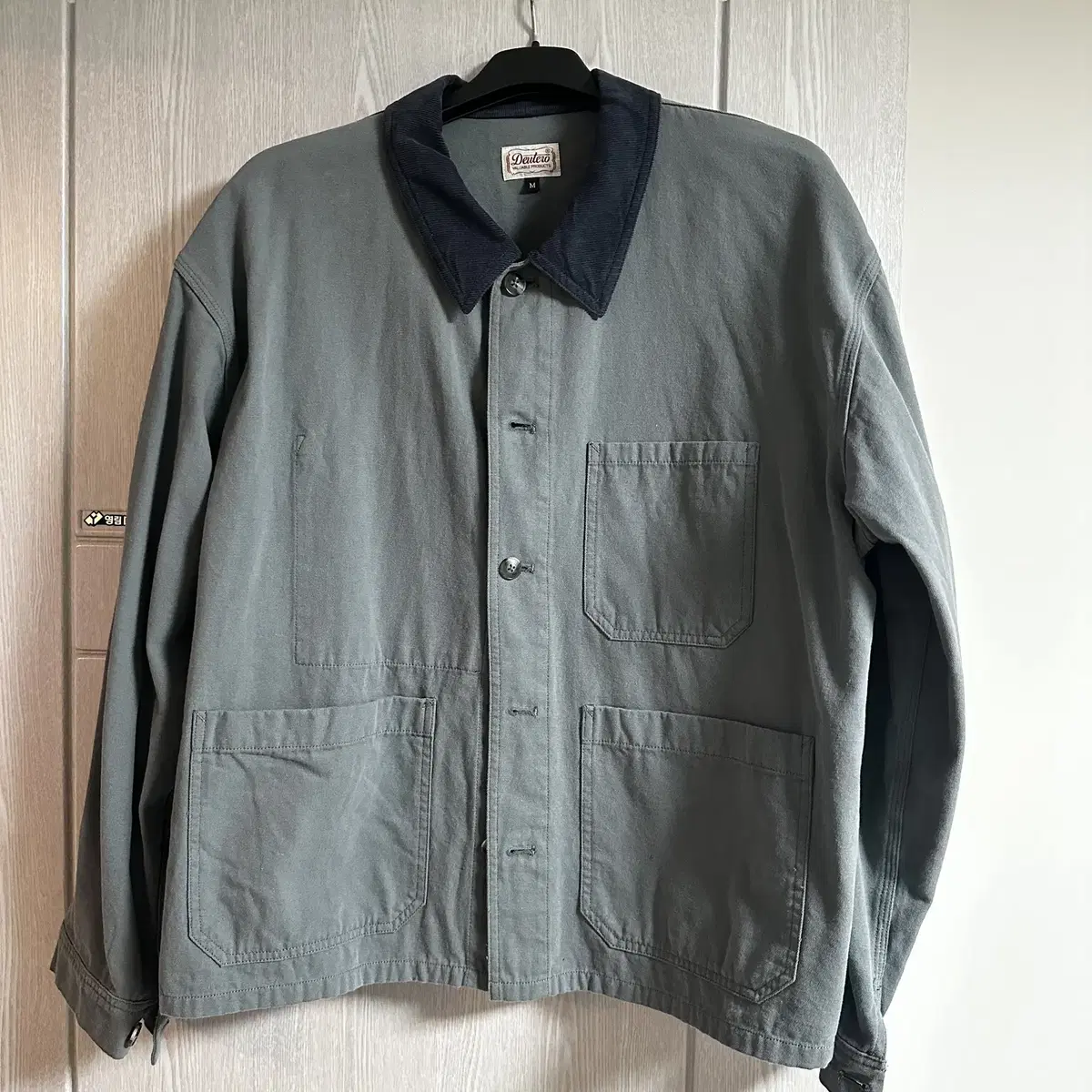 듀테로 Canvas Chore Jacket Cadet Blue