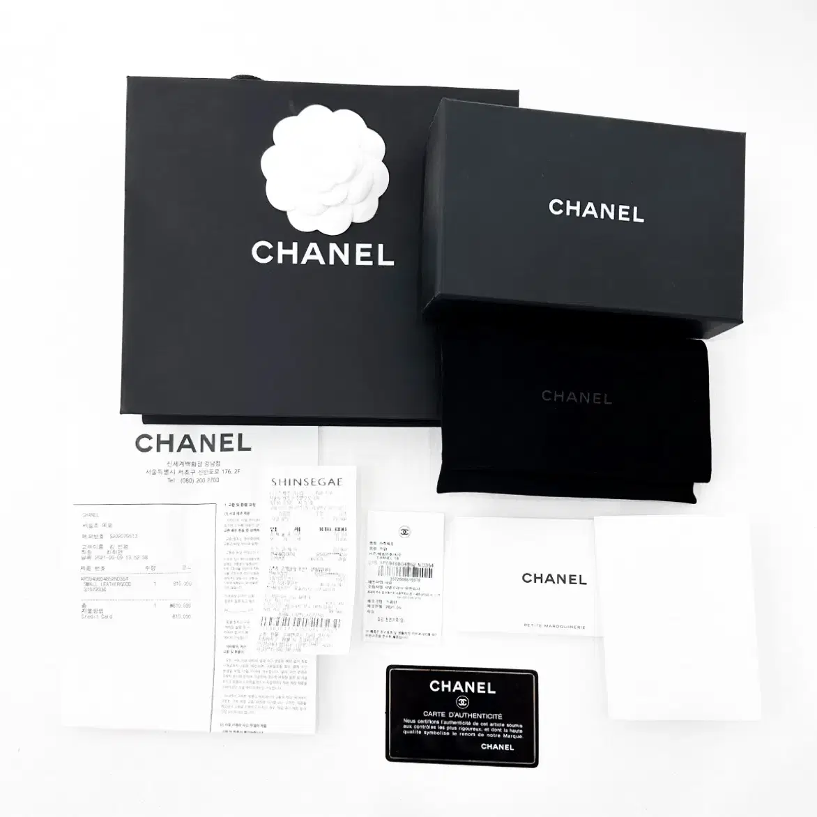 Chanel 샤넬 19 지퍼 램스킨 카드지갑 코인퍼스 금장 AP0949