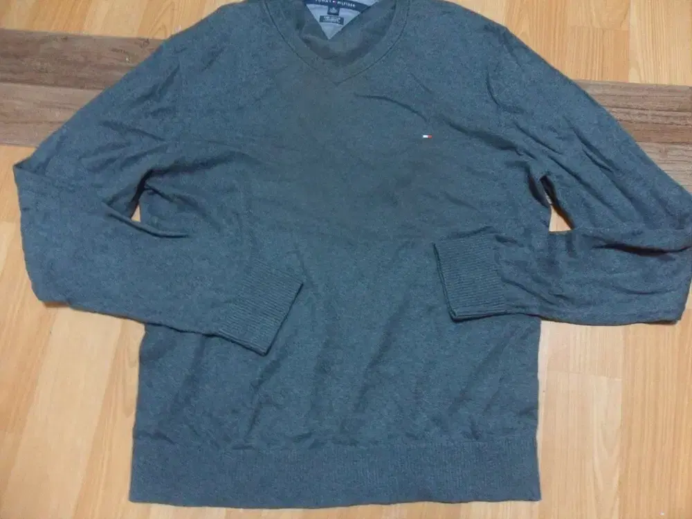 6천원구제 tommy hilfiger men's long sleeve v-neck knit sweater gu-2