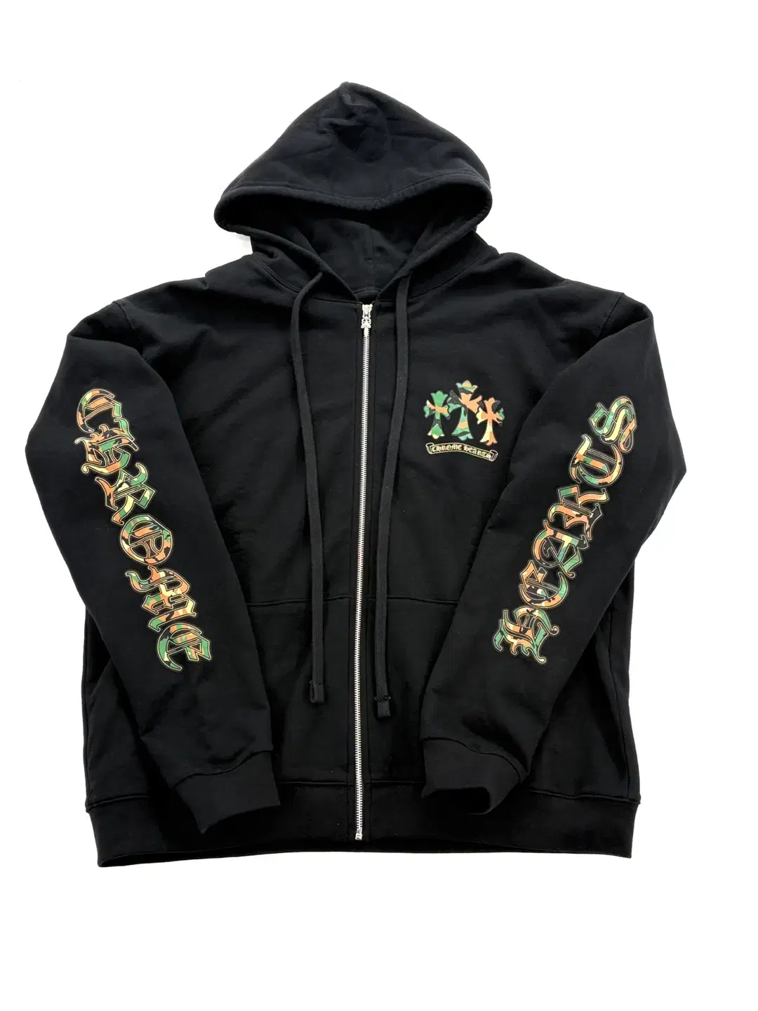 Chrome Hearts Camo Heavyweight Hoodie Zipped Up S