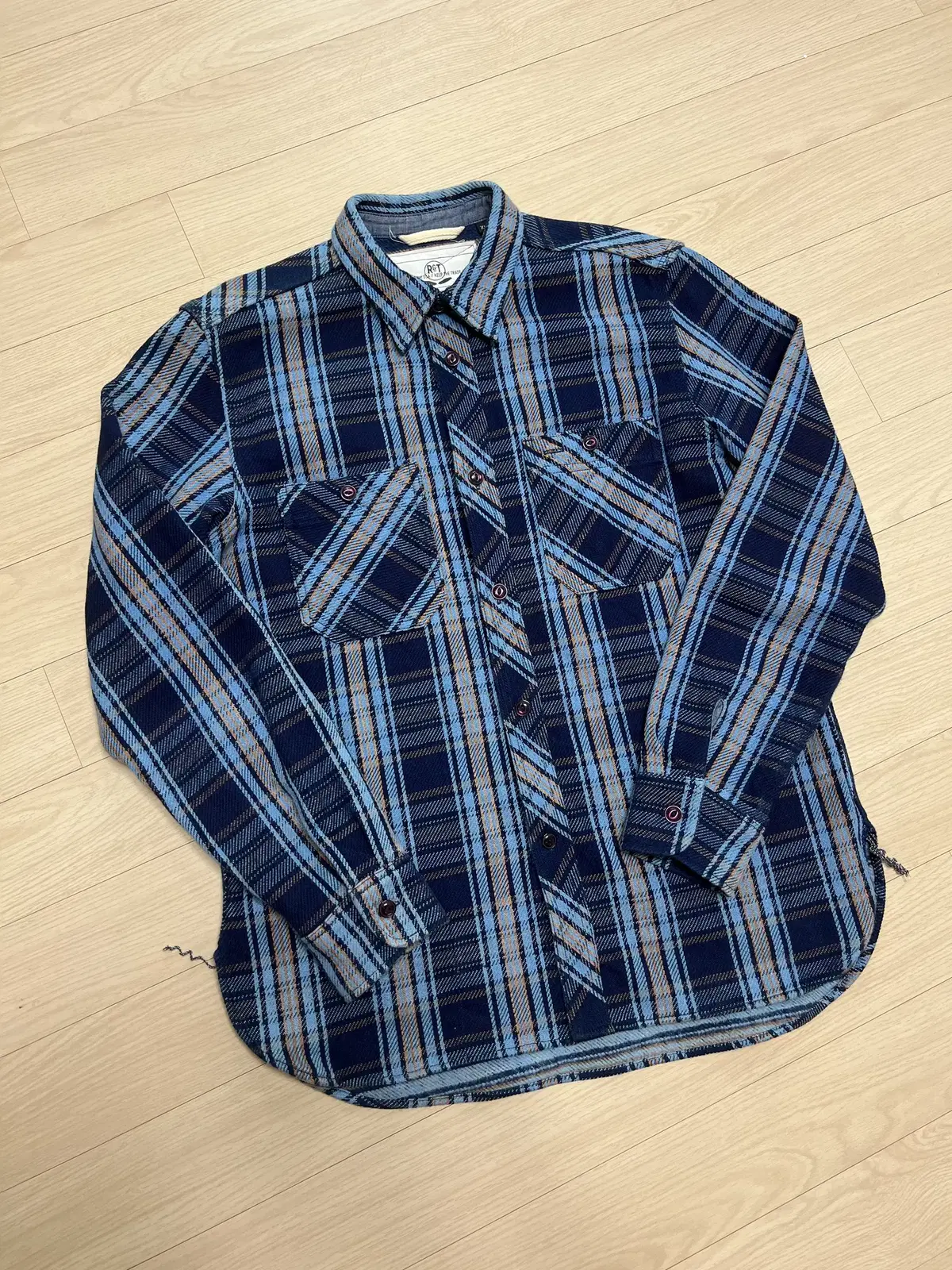 Log Territory Denim Check Jacket Size XL