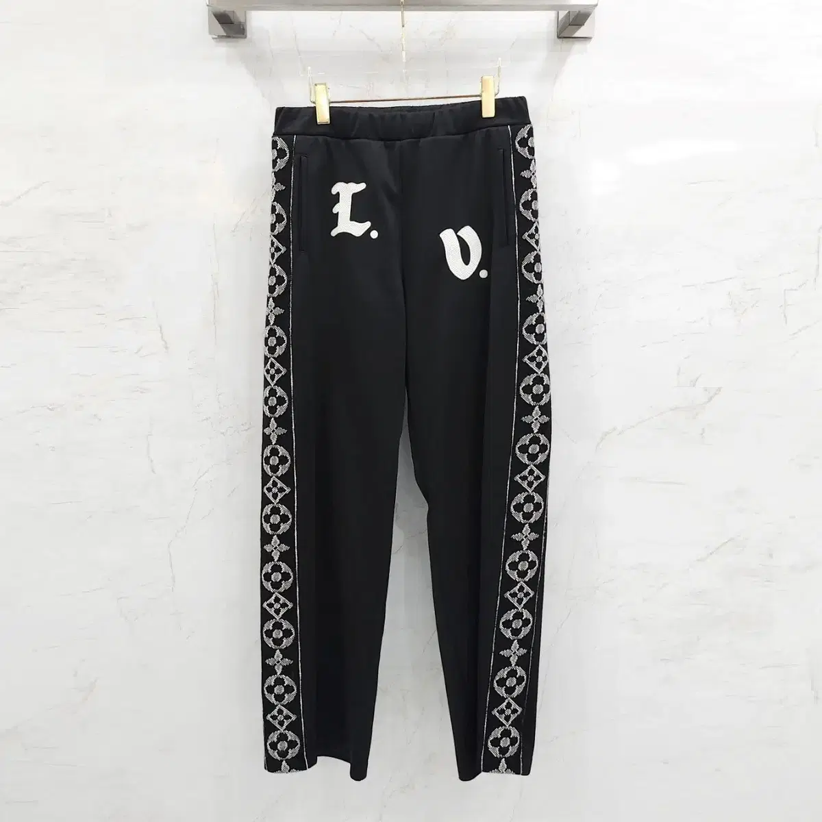 M / Louis Vuitton LV Flower Monogram Banded Track Pants