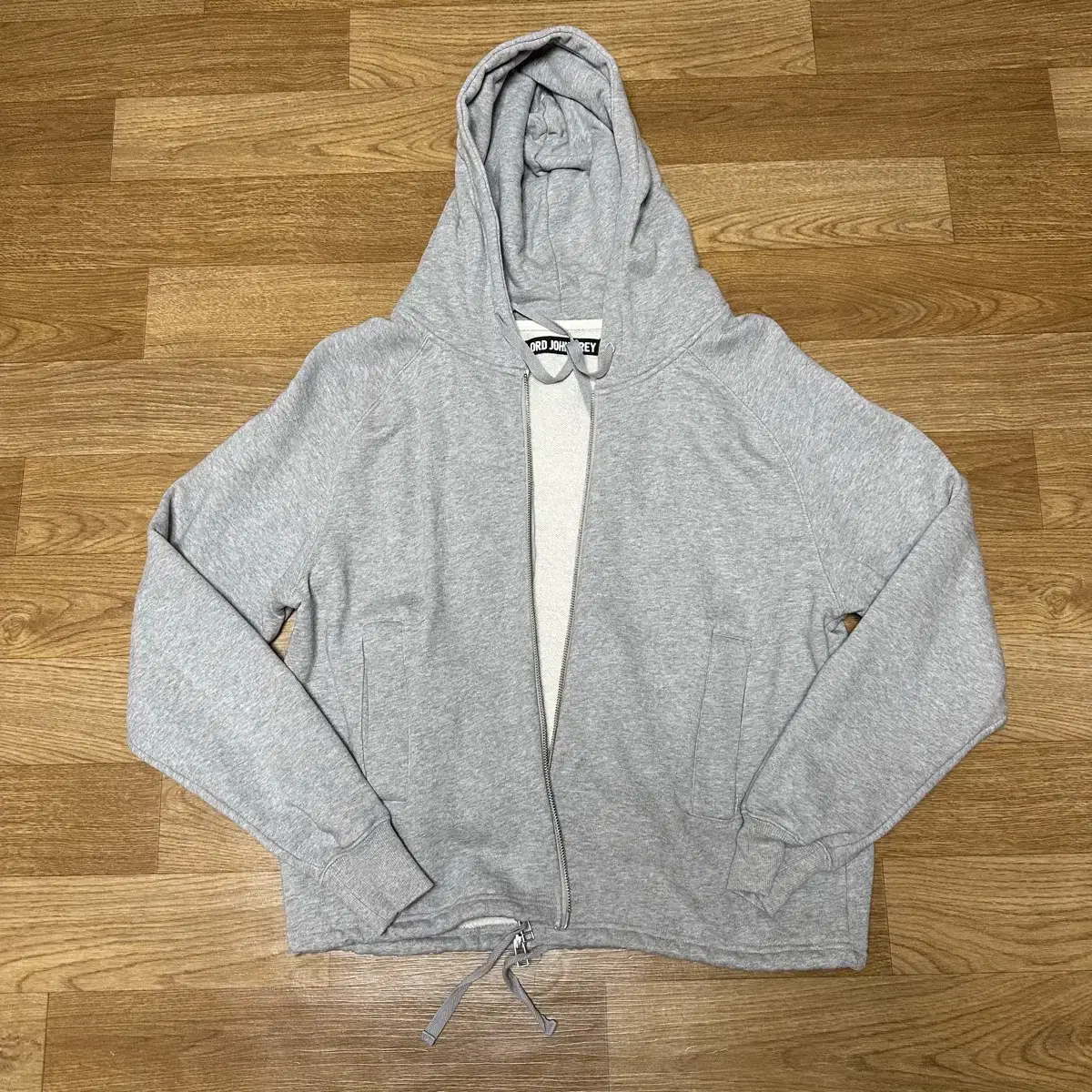 L RoadZoneGray Hooded Zip Up Gray