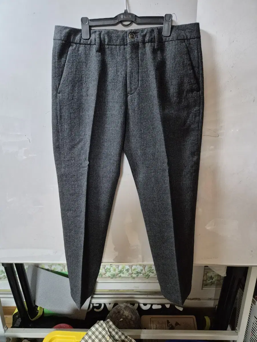 Series series hipster hipster gray glencheck winter woolen slacks