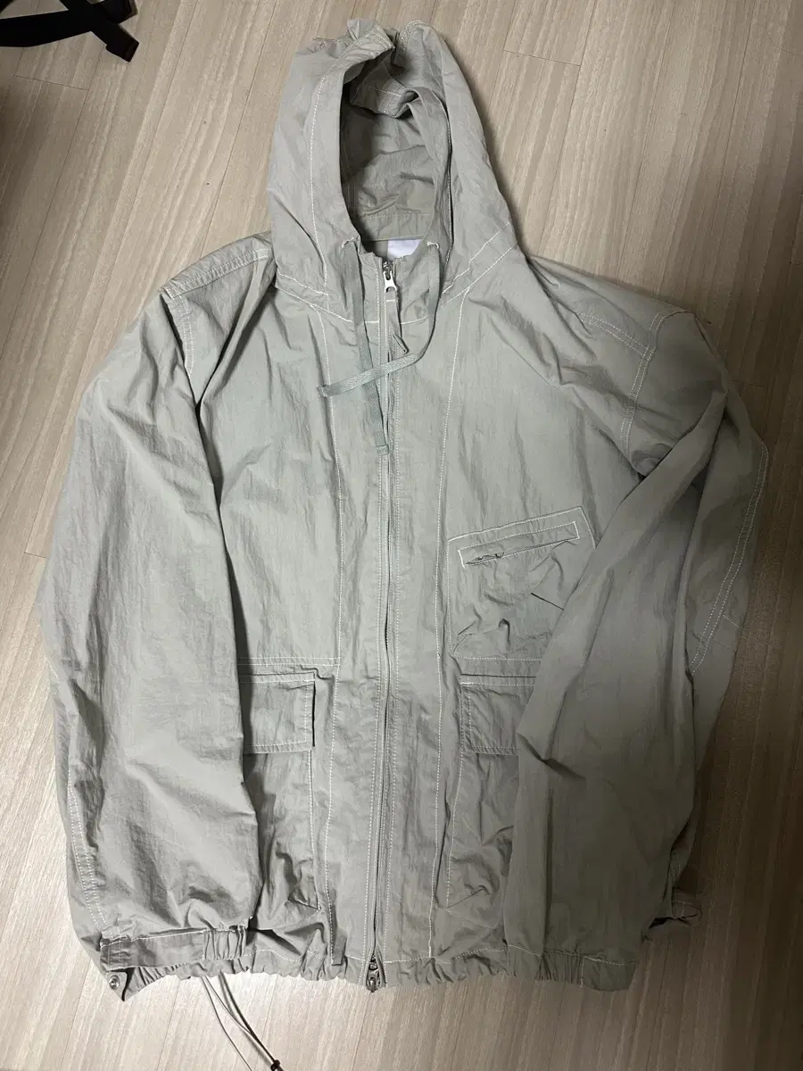 Espionage Layered Parka Windbreaker Gray XL