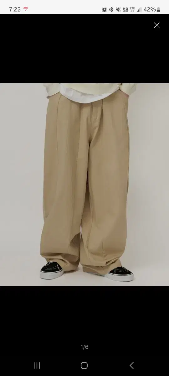 GoodlifeWorks Cotton Wide-legged Pants Beige