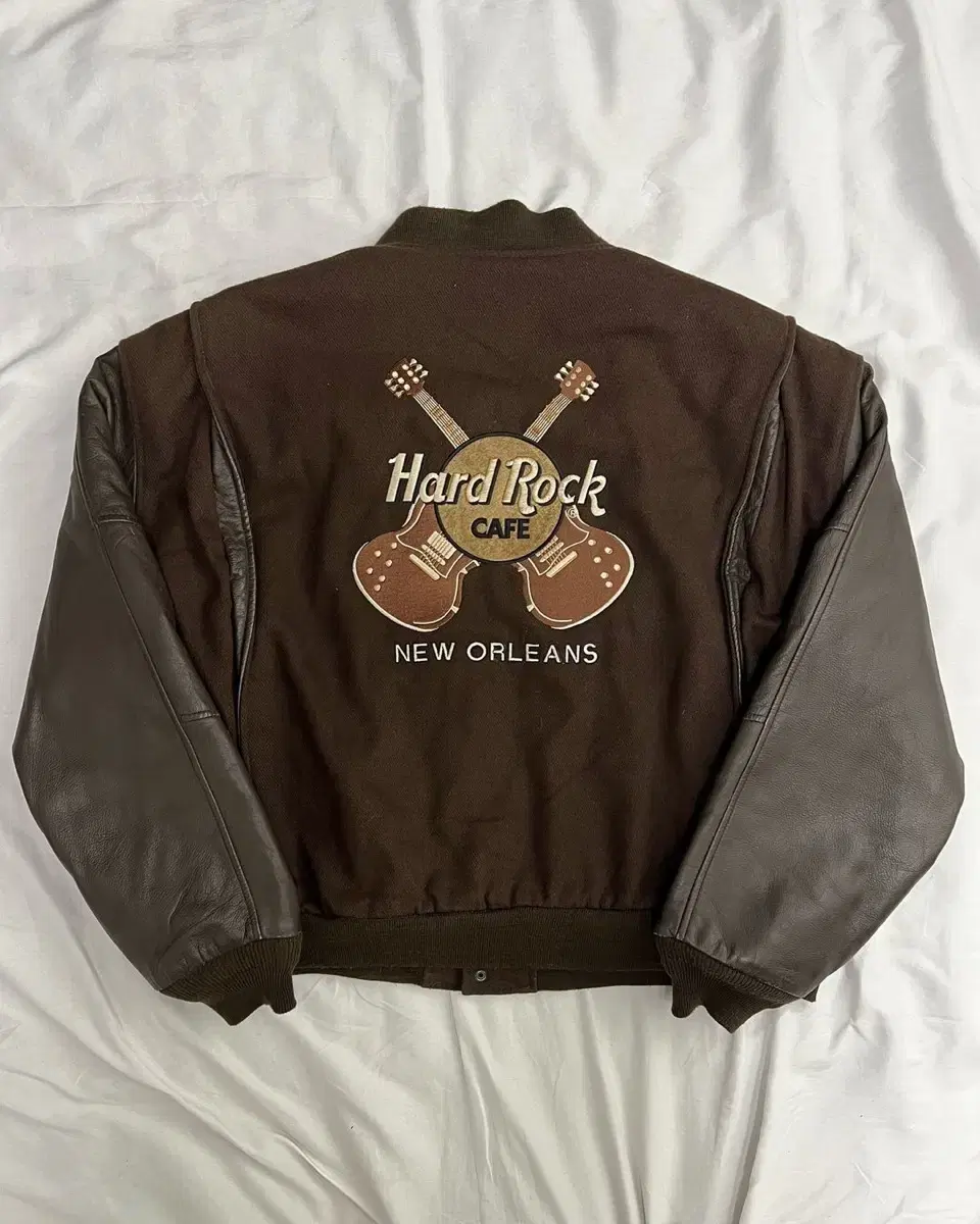 90s Hard Rock Cafe Leather Jacket Varsity Jacket