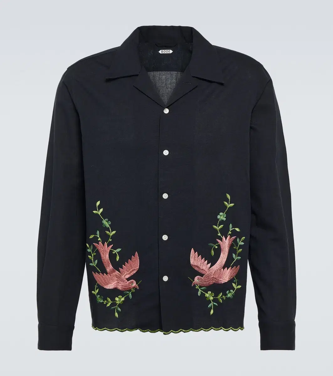 [NEW] Body BODE Rose Pinch Embroidered Shirt L