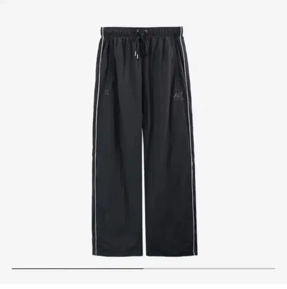 [S] Polyester Human Index Track Pants Black/White 24FW