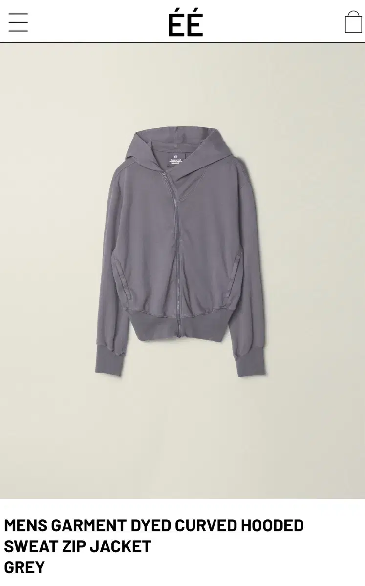 (S) New Numare EE Curved Hoodie Zip Up