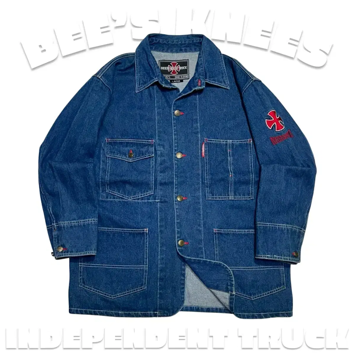 90s INDEPENDENT TRUCK Independent Truck Denim Jacket