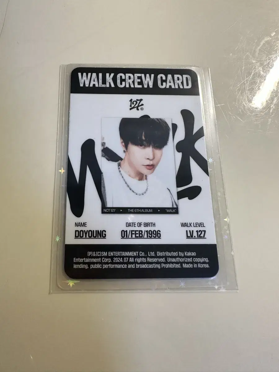 nct 127 doyoung walk poster version crewcard idcard photocard