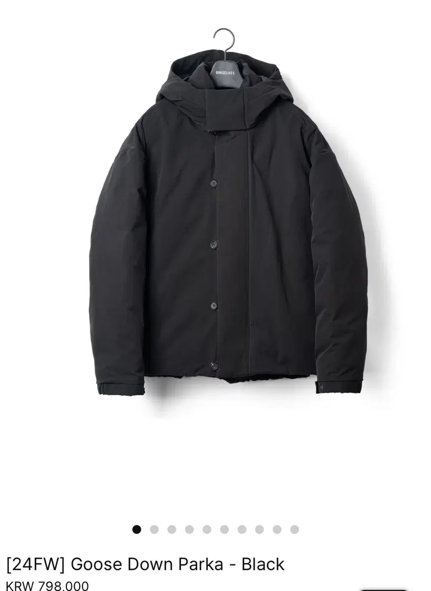 [1] OurSelves Goose Down Parka Black 24FW Padded