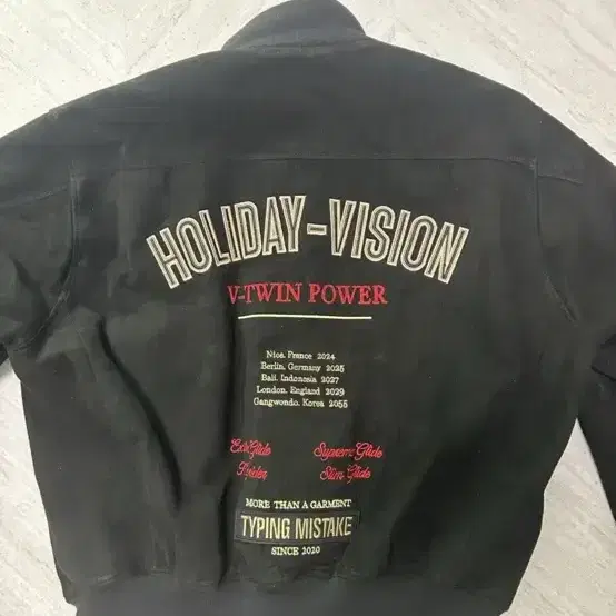 타이핑 미스테이크 HOLIDAY-VISION GOAT SKIN BIKER