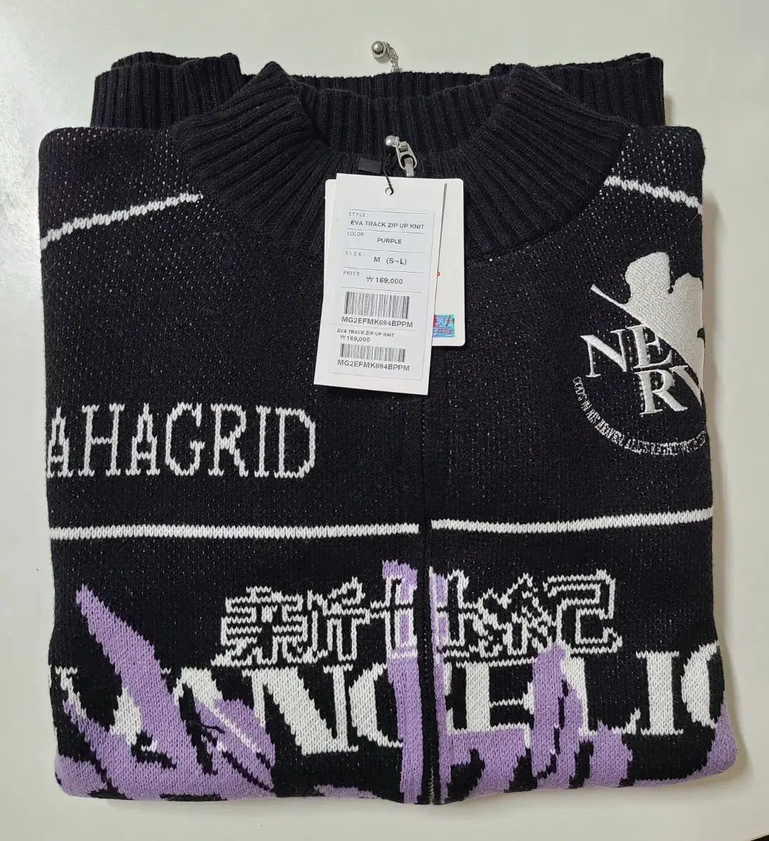 Mahadrid Evangelion Knit Zip-up Purple M