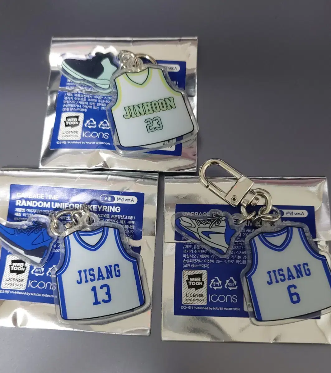 Garbage Time Uniforms keyring Ki-ho Jung Heechan Goh Sang-un Heo Chang-hyun Kang In-seok Joochan Lee Chowon