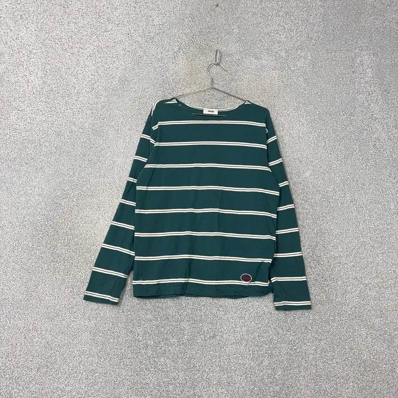 Jeep Stripe Green Long Sleeve Tee L