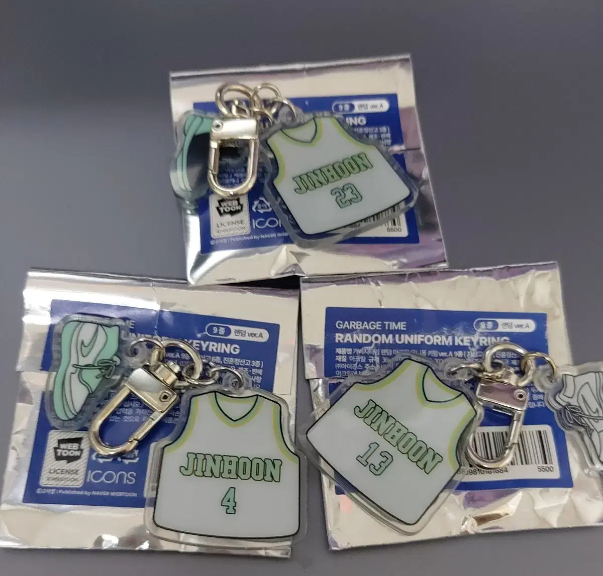 Garbage Time Uniform keyring Go Sang-un Kim Ki-jung Hwang Bo-seok Jin Hoon-jung San Set