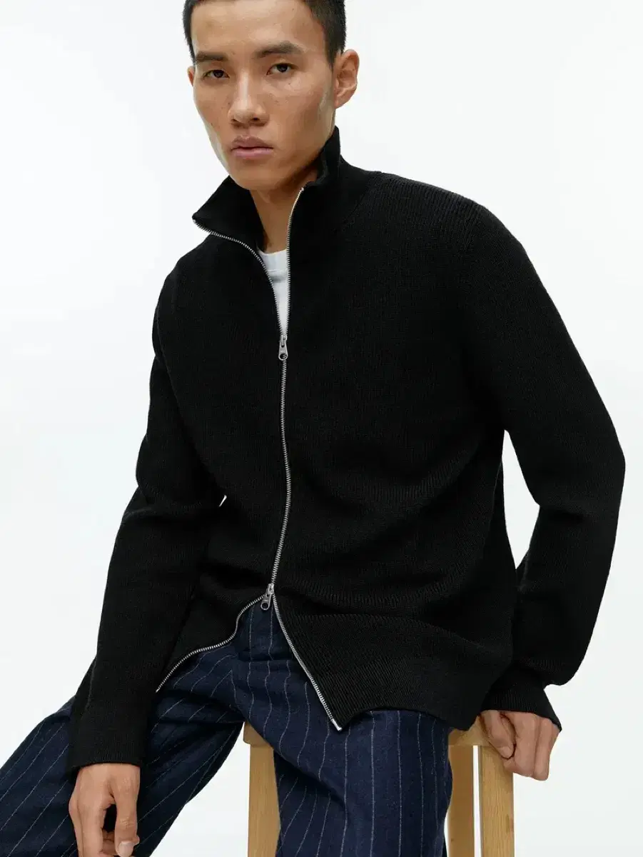 Arket Wool Zip Cardigan