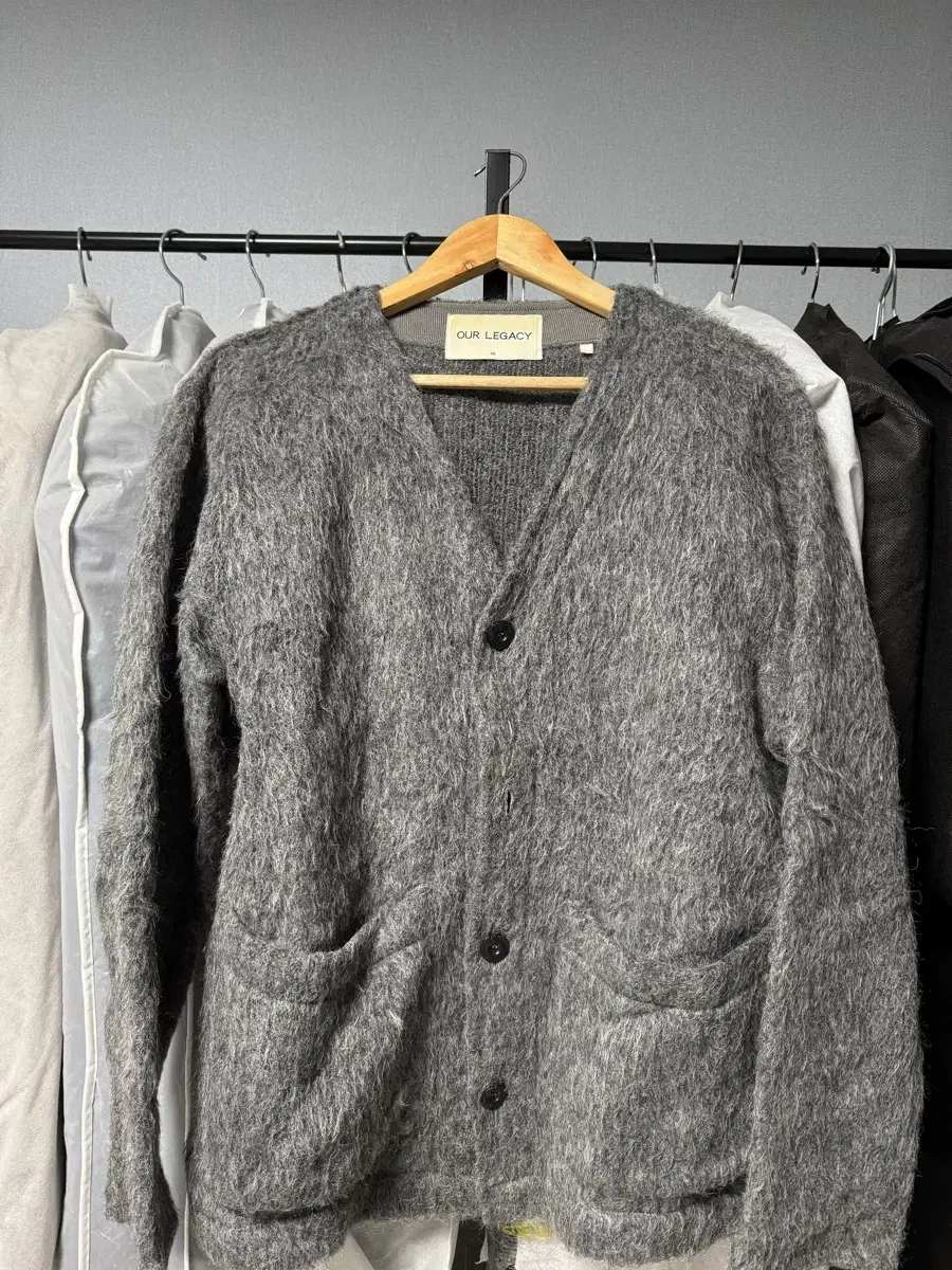 Haregashi Mohair Cardigan Gray 48