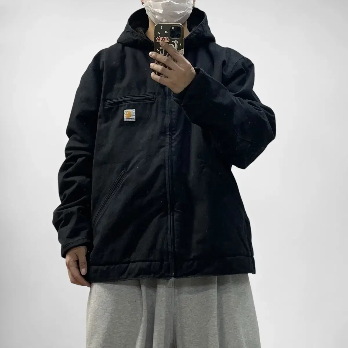 칼하트 Carhartt USA 디트로이트 후드 자켓 블랙