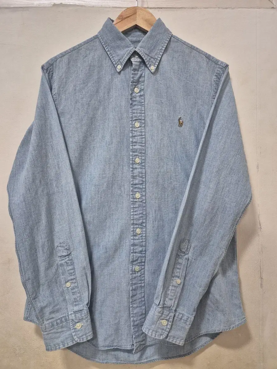 New Polo Chambray Denim Shirt Jeans Shirt M Slim Fit