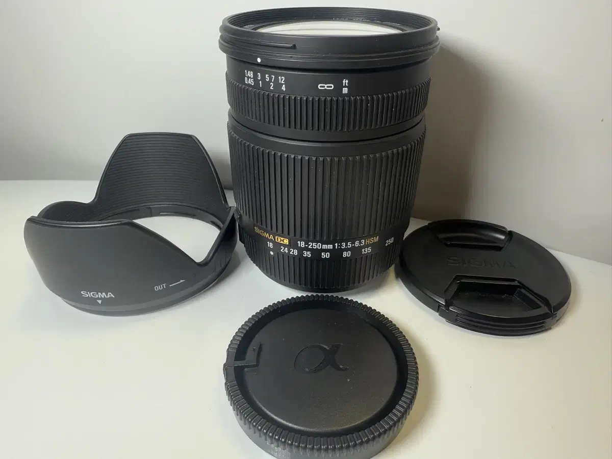 소니 알파마운트 시그마 18-250mm dc os hsm 슈퍼줌렌즈