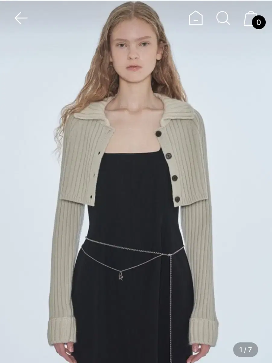 Diagonal kara Bolero Cardigan