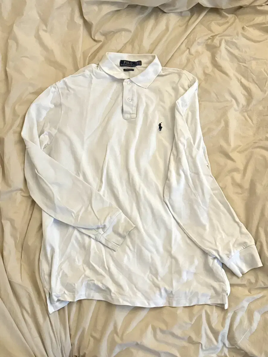 [XL] Polo ralph lauren pk long sleeve white