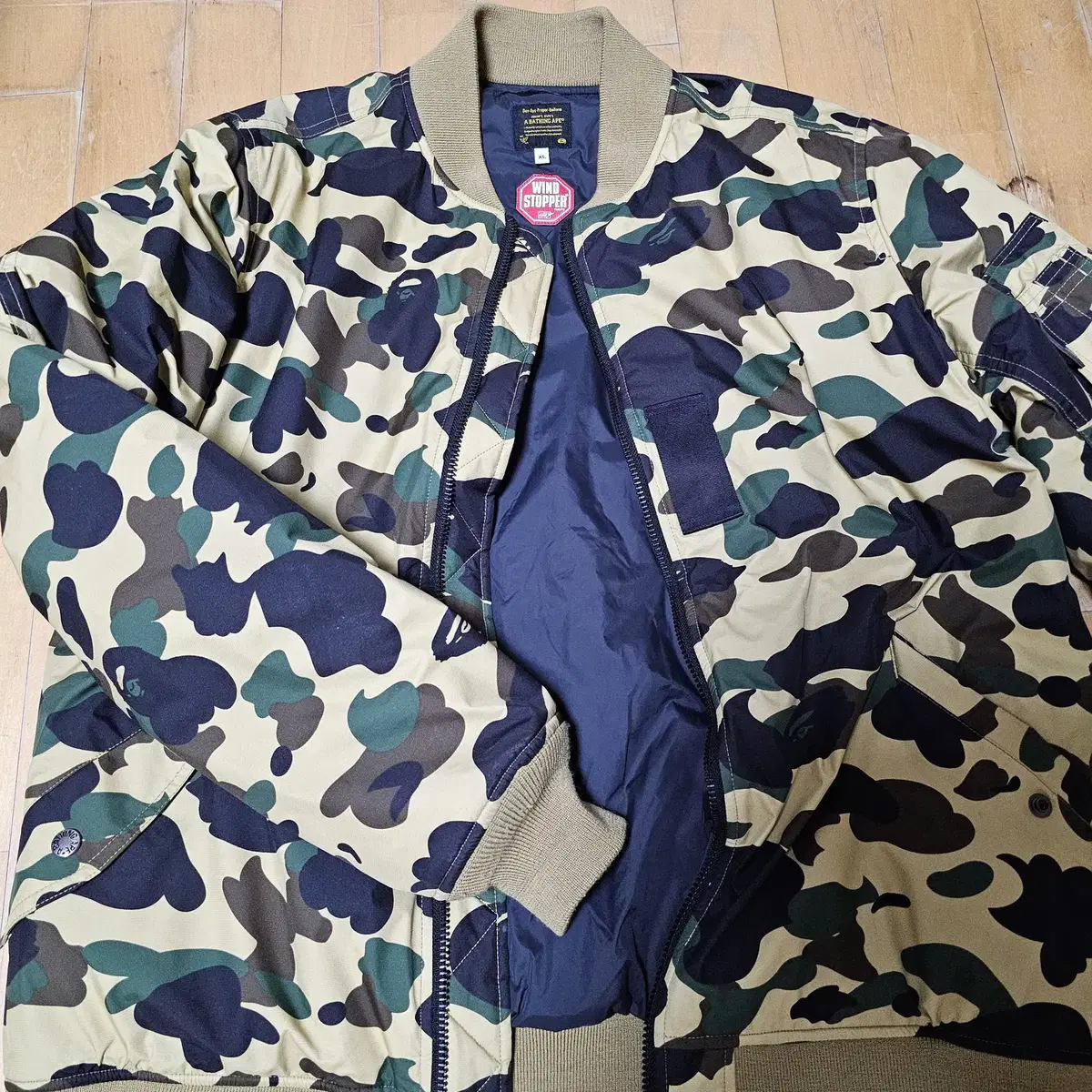 XL 베이프 ma1 고어텍스 봄버자켓 민트급 bape