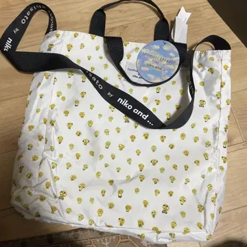 니코앤도 츠모리치사토콜라보레이션 토트백 스컬 도트